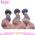 Virgin brazilian ombre color human hair weft, ombre hair weft